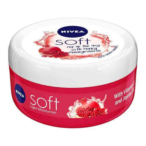 NIVEA Soft Light Moisturizer Cream, with Vitamin E & Jojoba Oil for Face,  Hands and Body, 100 ml